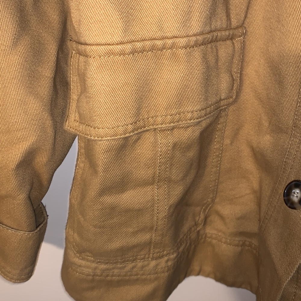 Madewell Mustard Cotton Button-Front Jacket - Picture 3 of 4
